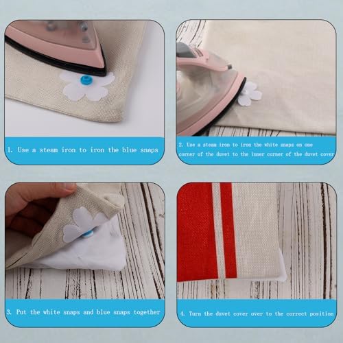 Gosknor 20pcs Plum Blossom Duvet Snaps Fasteners