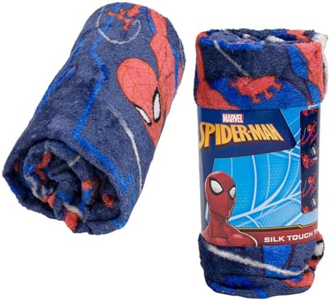 Northwest Spiderman Kids Bed Throw Blanket 40 x 50 Blue