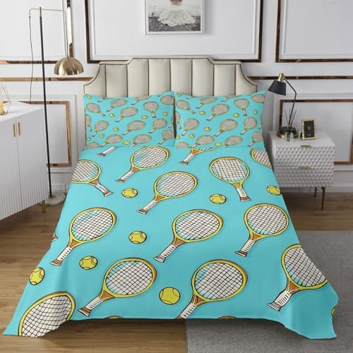 Erosebridal Tennis Print Twin Quilt Set for Kids Teens