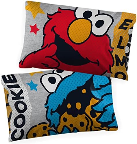 Jay Franco Sesame Street Elmo Pillowcase 2 Pack - Double Sided Kids Bedding