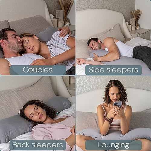 SleepCloud Weighted Body Pillow 65lbs for Deeper Sleep
