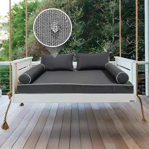Durable Outdoor Daybed Cushion Cover Twin - Dark Gray