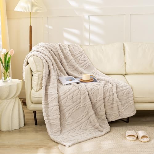 YUSOKI Sherpa Throw Blanket - 3D Stylish Design 50x65 Inches