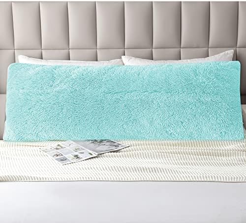 ROLJZTY Body Pillow Cover with Zipper - Aqua Blue