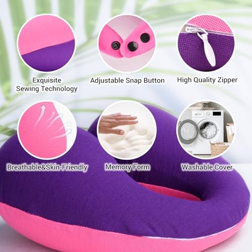 COOLBEBE Kids Travel Neck Pillow Pinkish Purple
