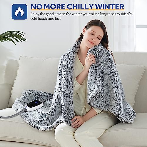 Sealy Heated Throw Blanket 50x60 with 6 Heating Levels