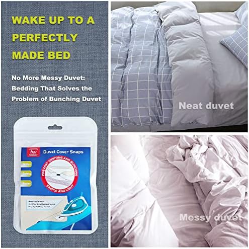 HX AURIZE 16 Pcs Duvet Cover Snaps Fasteners Set