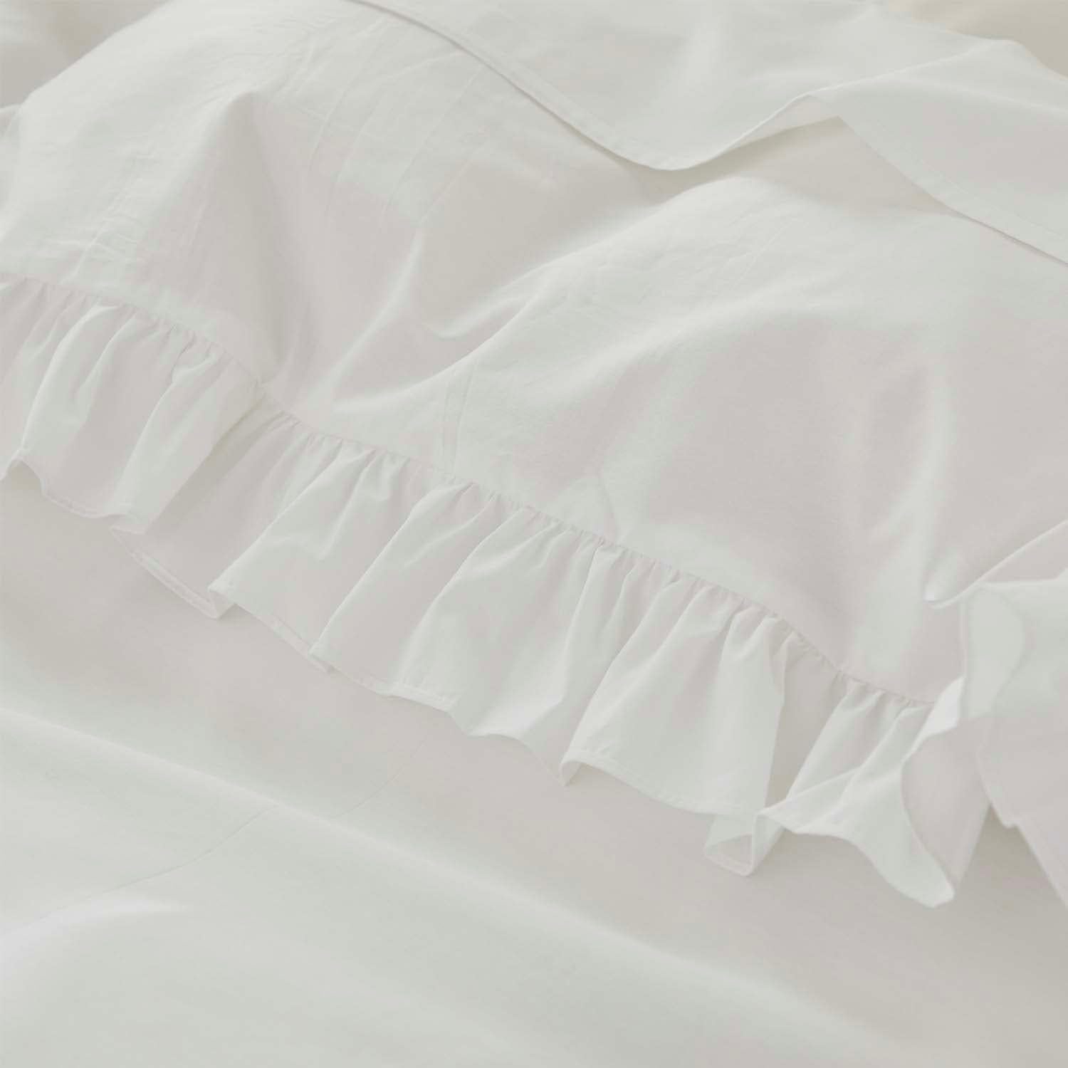 Brandream Organic Cotton Duvet Cover Set 2pcs TwinTwin XL White