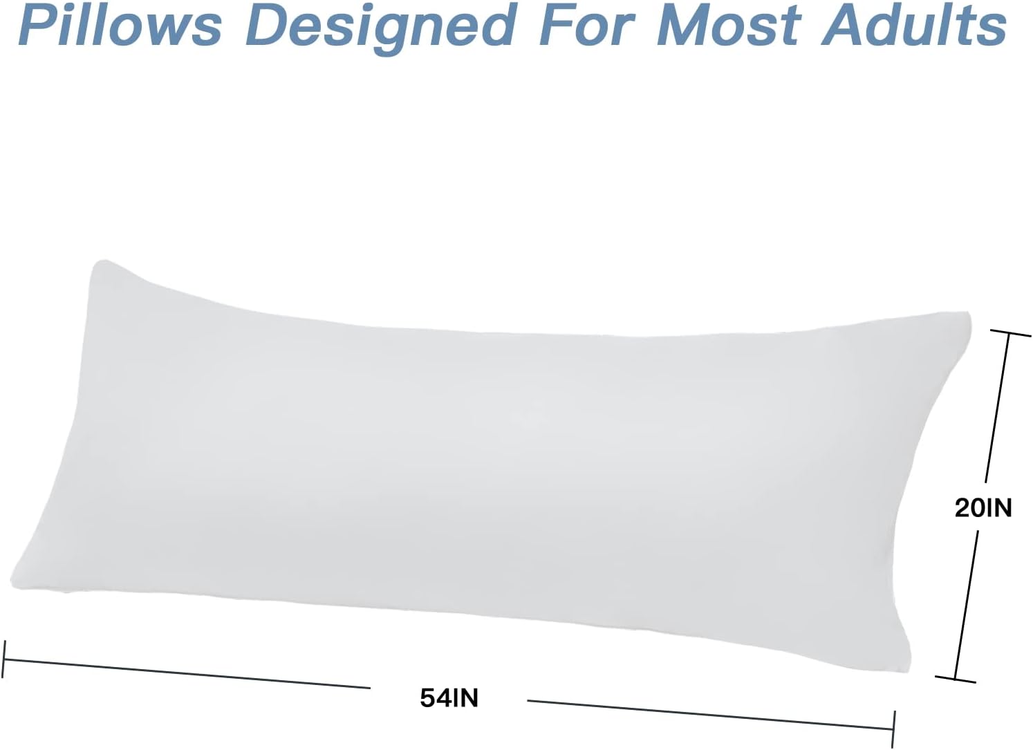 DOWNCOOL Luxury Full Body Pillow Insert with Microfiber Cover