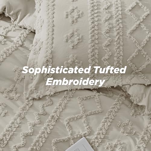 Bedsure Tufted Boho Comforter Set King
