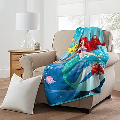 Northwest Little MermaidAriel Micro Raschel Throw Blanket 46x60