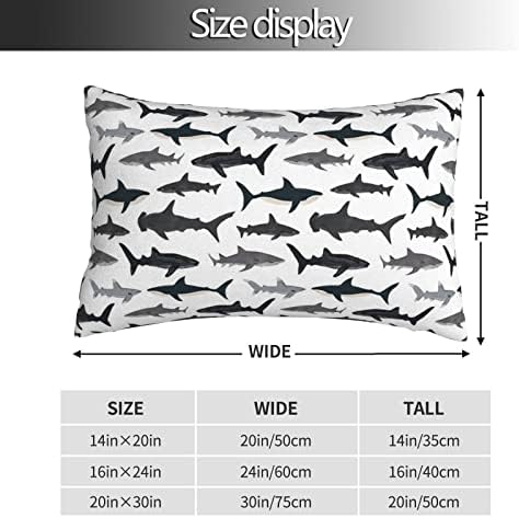 LBHH Nautical Shark Pillowcase for Travel 14x20 in