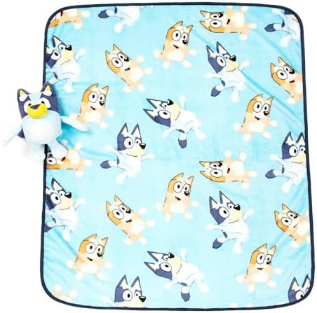 Jay Franco Bluey Plush Pillow Throw Blanket Set