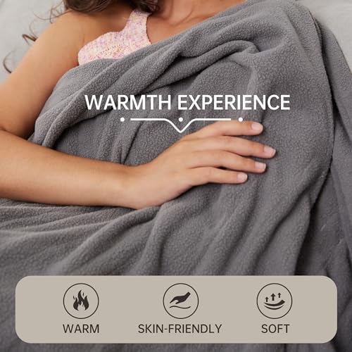 McJaw Electric Heated Blanket 72x84 Ash Grey