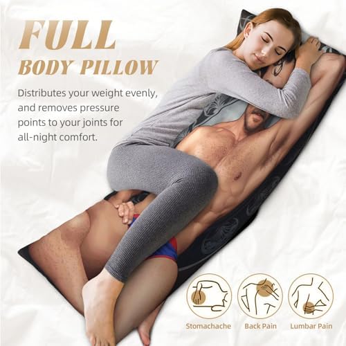 VICRRY Henry Cavill Body Pillow Cover 20x54 Inches