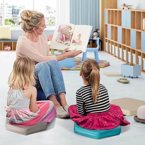 GLACER 6 Pcs 15 Floor Cushions for Kids