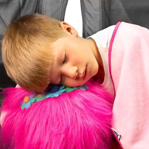 DREAMWORKS TROLLS Armrest Buddy Travel Pillow with Blanket - Queen Poppy 13