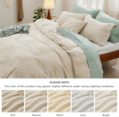 Bedsure Boho Kids Duvet Cover - Sun Design King Size 104x90