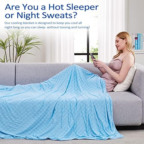 Topcee Cooling Blanket 50x70 Inches Double-Side Bed Throw
