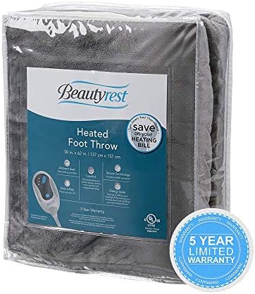 Beautyrest Foot Pocket Soft Microlight Plush Electric Throw