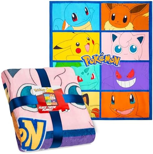 Pokemon Soft Fleece Bed Blanket - 51 x 59 Inches