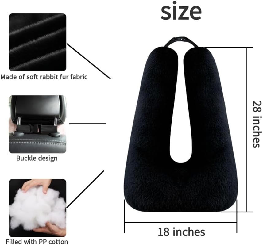 Travel Pillow for Kids and Adults Black