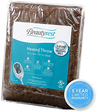 Beautyrest Heated Throw Blanket with Ogee Pattern