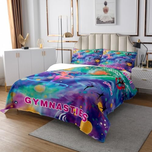 Feelyou Love Gymnastics Coverlet Set for Kids