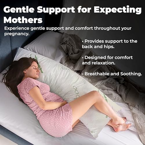 OMEO Bamboo Rayon Body Pillow for Side Sleepers