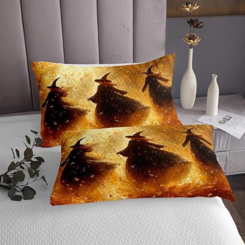 Erosebridal Halloween Witches Bedspread Set King Size