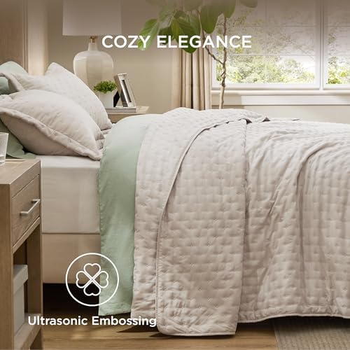 Bedsure King Quilt Set - Ultra Soft Breathable Anti-Static All-Season Bedding Set