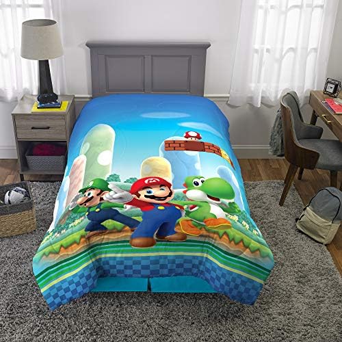 Franco Kids Bedding Super Soft Microfiber Reversible Comforter - Mario