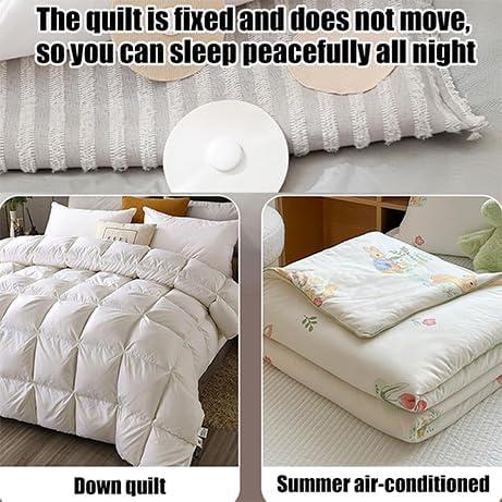 Lightweight Quilt Holder with Anti-Slip Grip 24Pairs