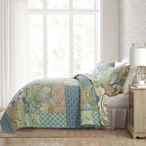 NEWLAKE Queen Quilt Set with Patchwork Design