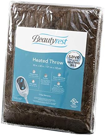 Beautyrest Heated Throw Blanket with Ogee Pattern