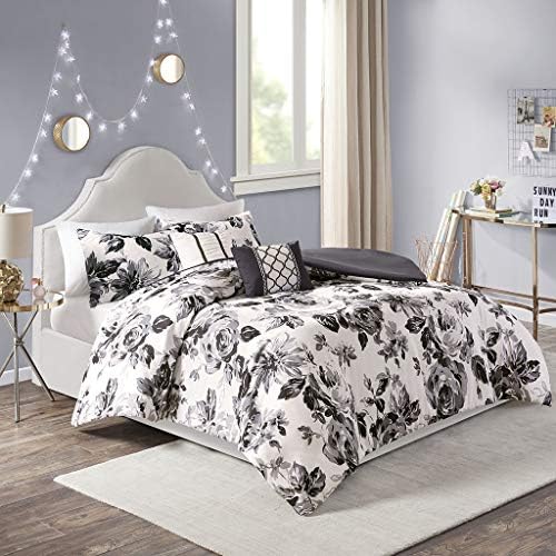 Urban Habitat Kids Intelligent Design Dorsey Duvet Cover Reversible BlackWhite QueenFull