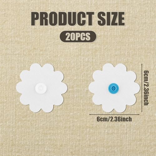 20 Pcs Duvet Snaps for Comforter Stability