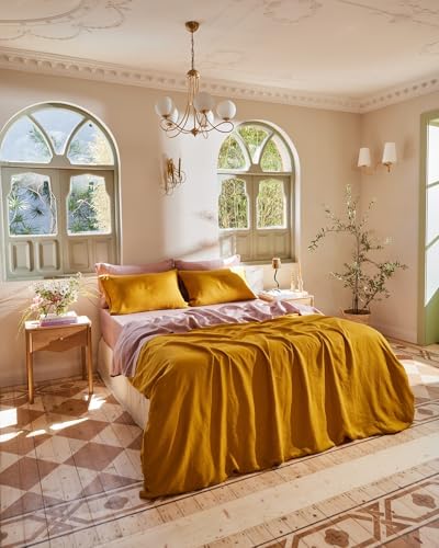 Bed Threads Linen Duvet Cover - Turmeric TwinTwin XL