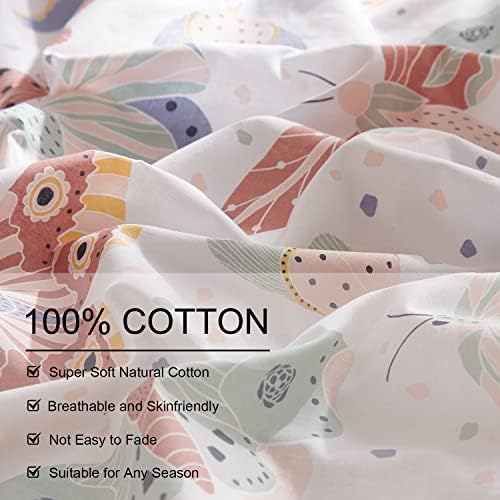 Ivellow Twin Duvet Cover Kids Butterfly 3Pcs 100 Cotton