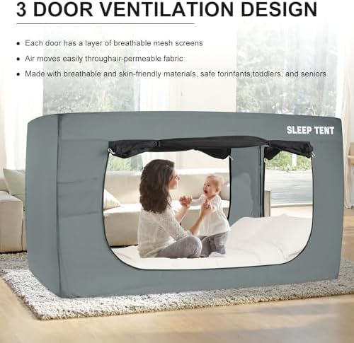 YAVIL Bed Tent for Kids and Adults Blackout Privacy Space