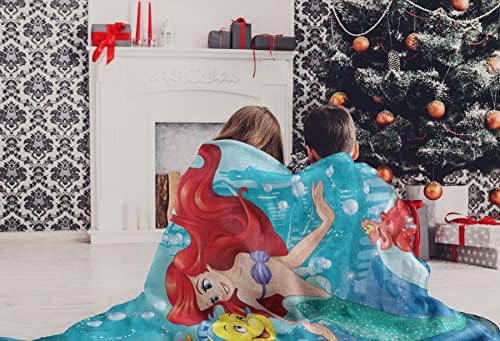 Northwest Little MermaidAriel Micro Raschel Throw Blanket 46x60