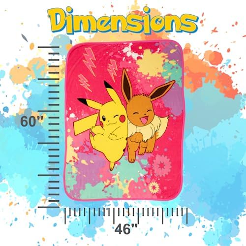 Franco Pokemon Pikachu Eevee Throw 46x60