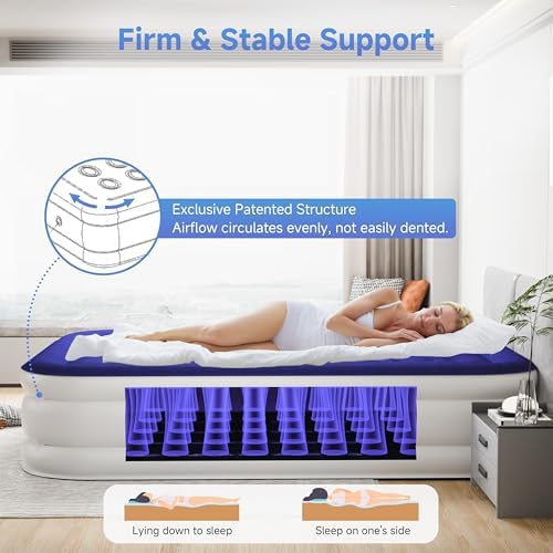 Sebor Air Mattress Full with Built-in Pump 18 Inch