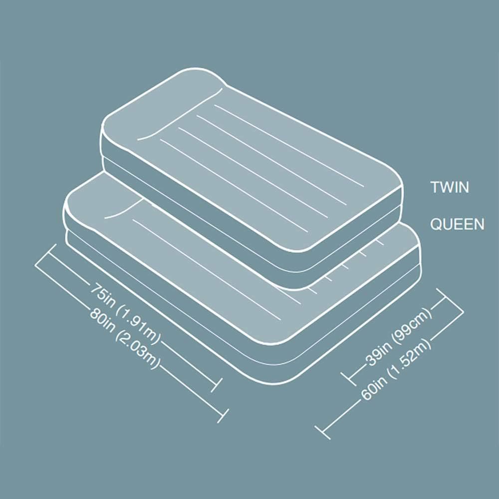 Intex Dura-Beam Deluxe Twin Airbed with Built-In Pillow