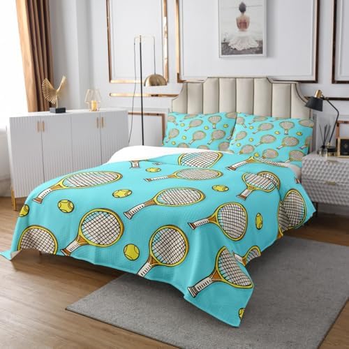 Erosebridal Tennis Print Twin Quilt Set for Kids Teens