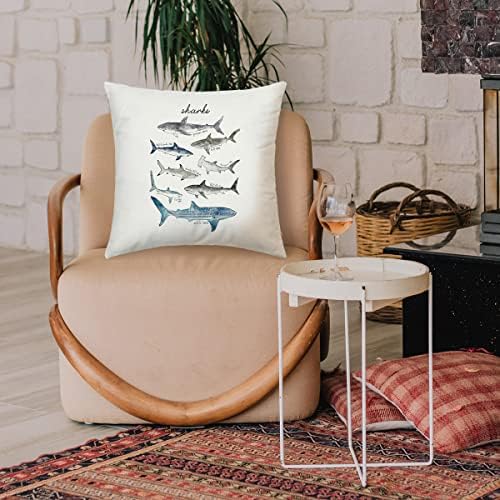 Dibor Funny Shark Pillow Cover 18x18 in
