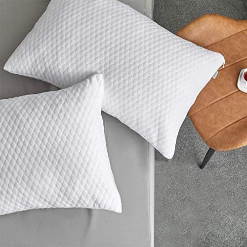 NTCOCO 2 Pack Memory Foam Pillows with Cooling Washable Cover