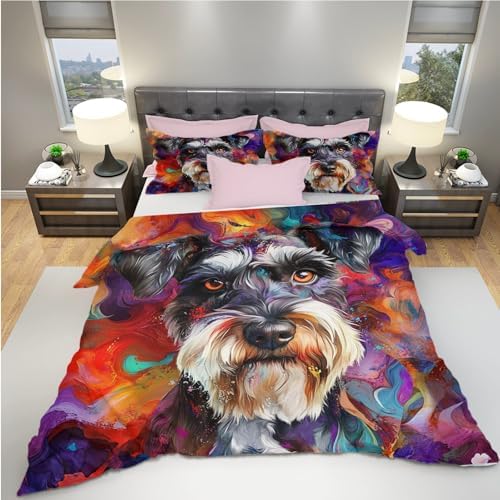 Custom 3D Print Dog Duvet Cover Set for Kids