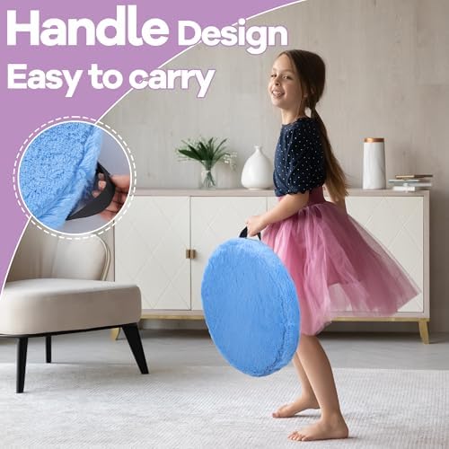 HOMBYS 6-Piece Furry Floor Cushion for Kids and Toddlers