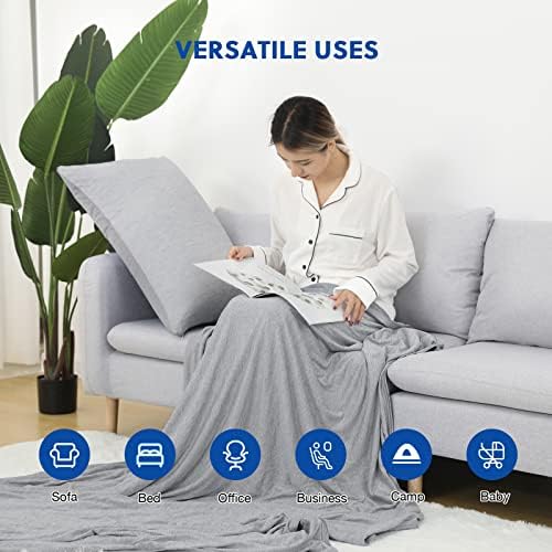 HOMFINE Cooling Blanket for Hot Sleepers - 60x80 inches Grey